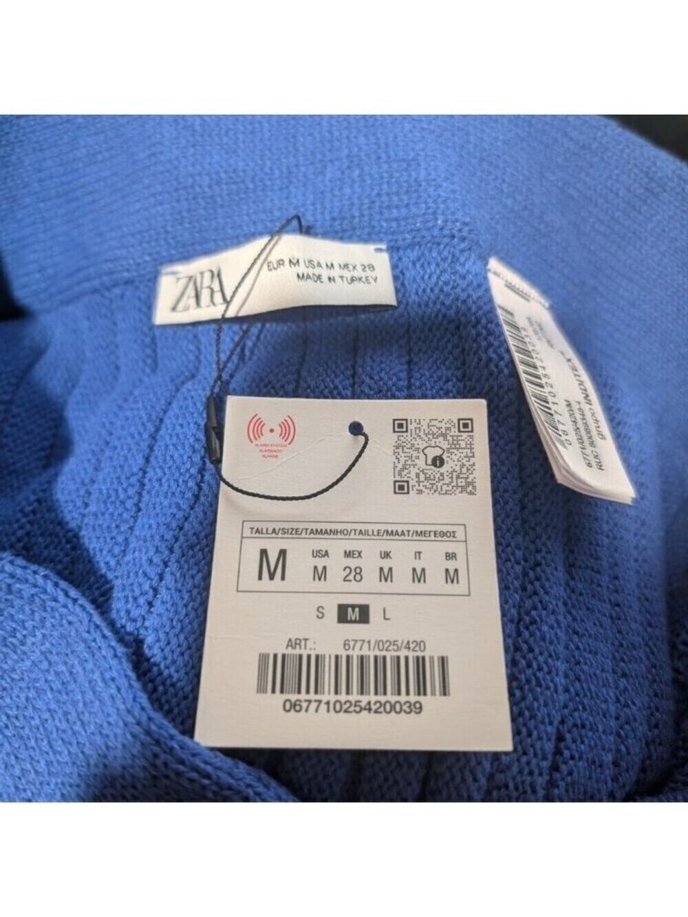 Zara | Pleated Knit Skirt In Blue - Picture 8 of 12